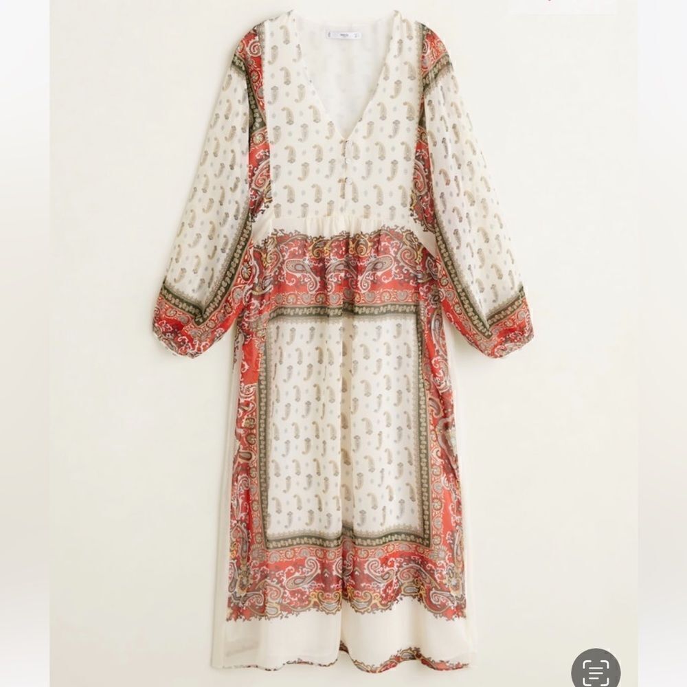 Mango paisley dress size small - Picture 4 of 15